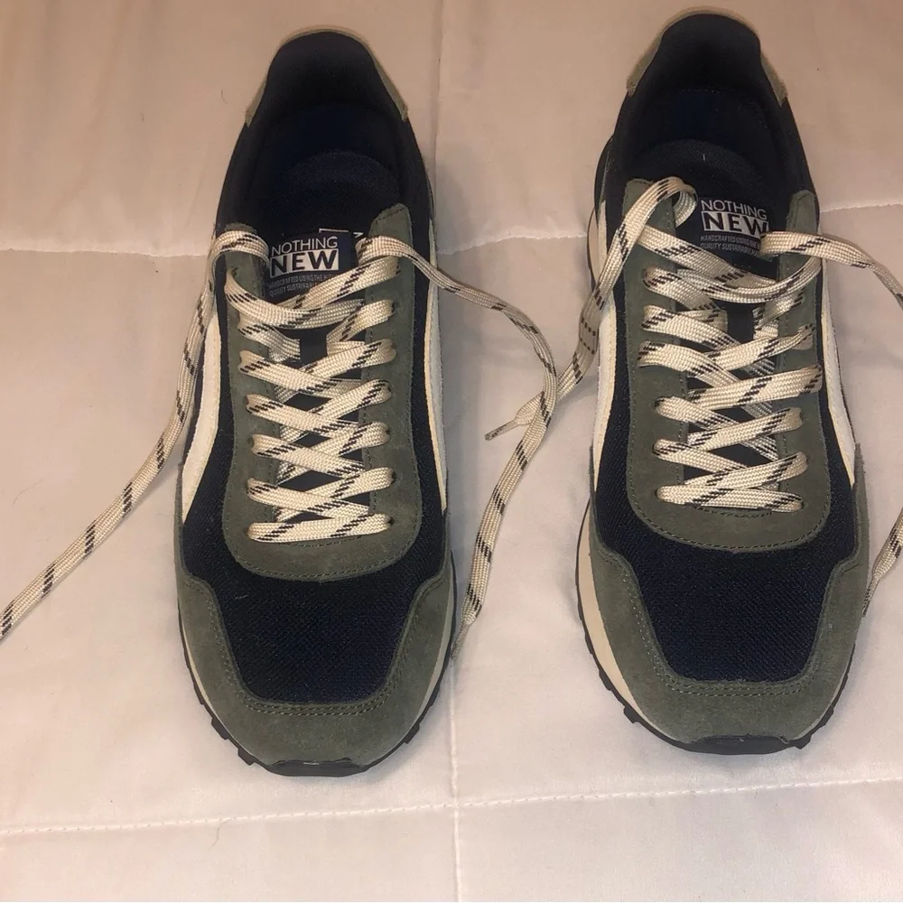 Nothing New Navy & Olive Green Men's Sneakers